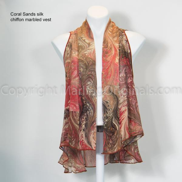 Marbled Silk Chiffon Vest - many colors picture