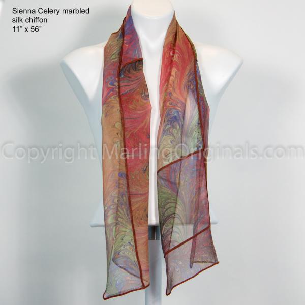 Silk Chiffon Neck Scarves - multiple colors picture