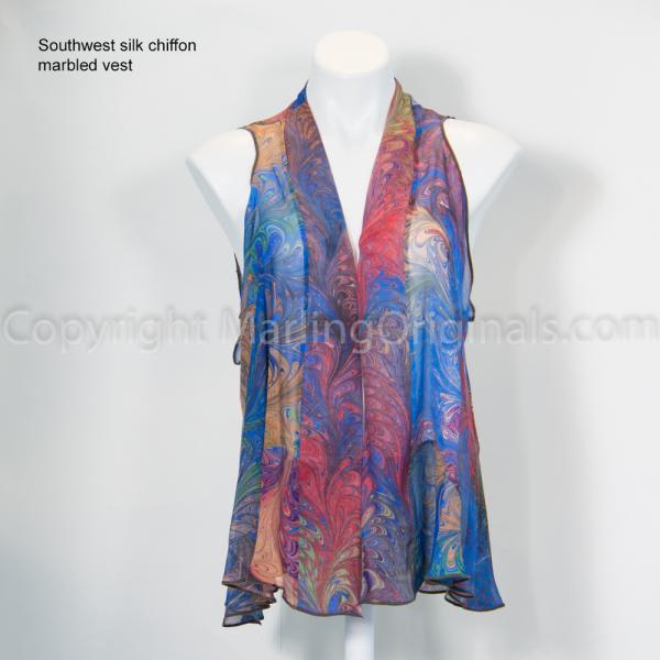 Marbled Silk Chiffon Vest - many colors picture