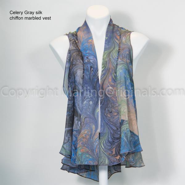 Marbled Silk Chiffon Vest - many colors picture