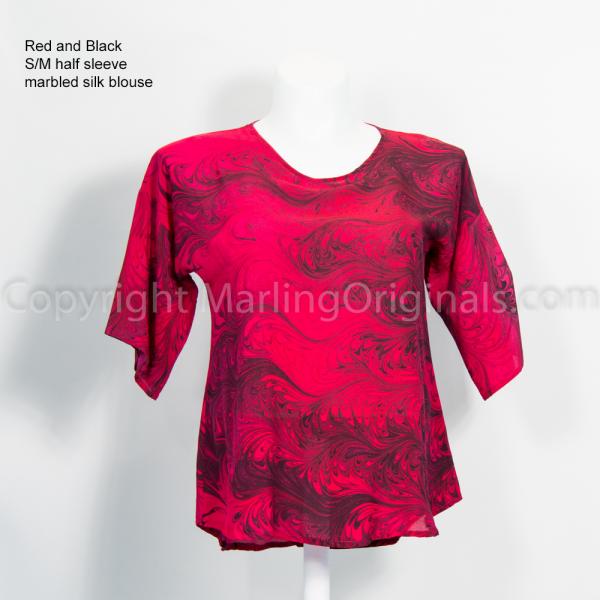 Classic Blouse - Red & Black picture