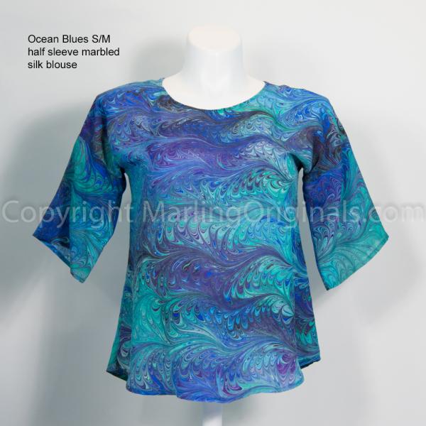 Classic Blouse - Ocean Blues