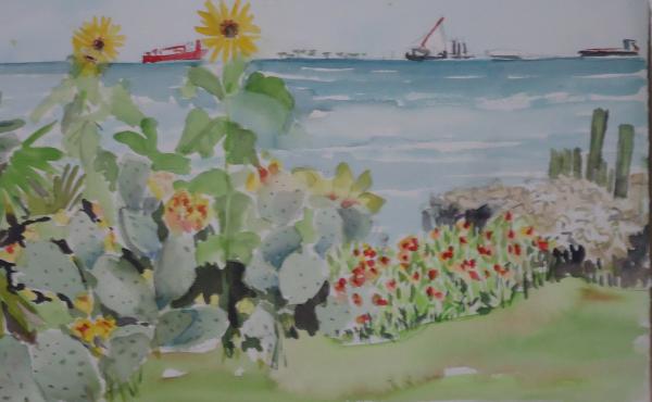 Sunflowers by the Bay