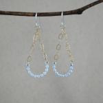 Beaded Swing Earrings - mixed metals