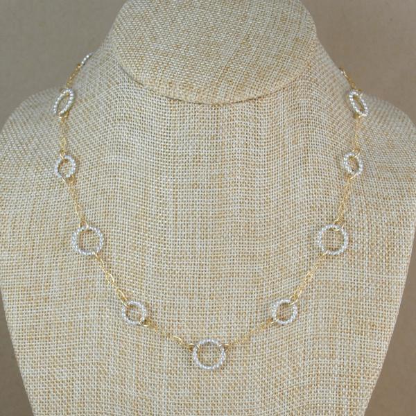Beaded Floating Chain - mixed metals
