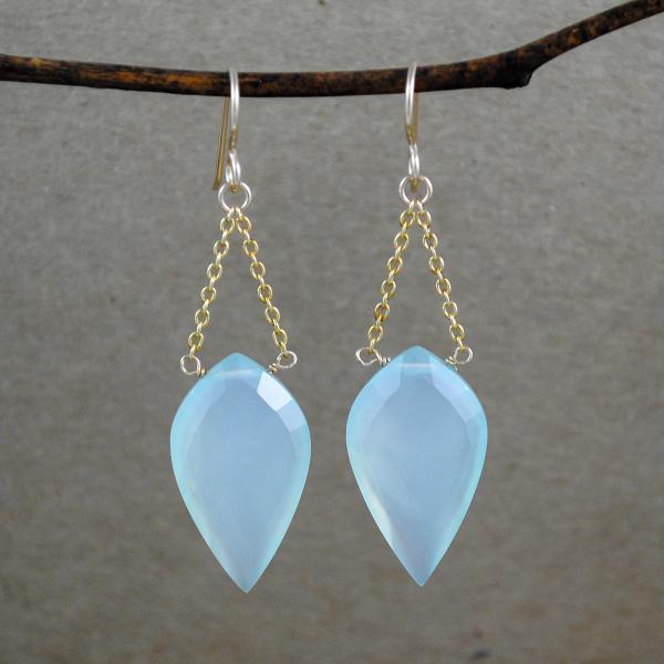 Chalcedony Chain Drop Earrings picture