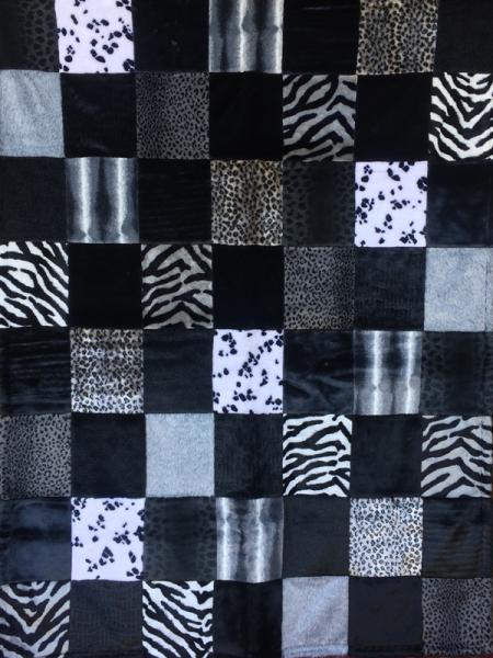 Black & White Patchwork Blanket