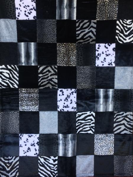 Black & White Patchwork Blanket picture