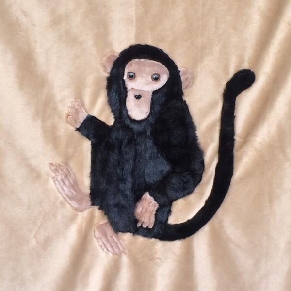 Monkey Applique Blanket