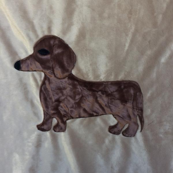 Dachshund Applique Blanket picture