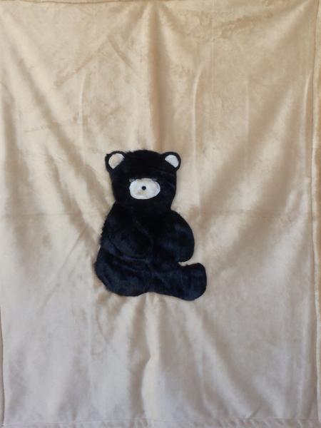 Black Bear Applique Blanket picture