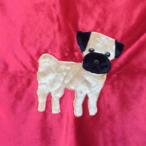 Pug Applique Blanket picture