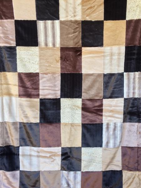 Browns with Antique Patchwork Blanket picture