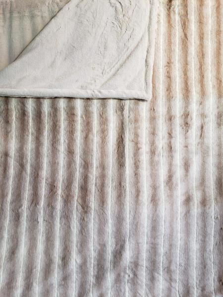 Cream Stripe Print Blanket picture