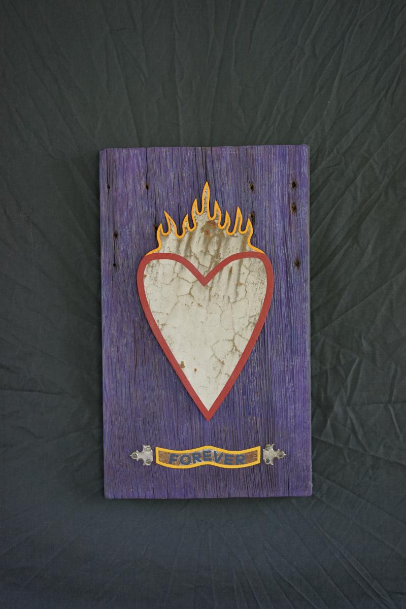 Forever (tin on wood) picture