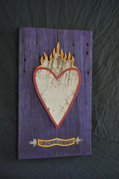 Forever (tin on wood) picture