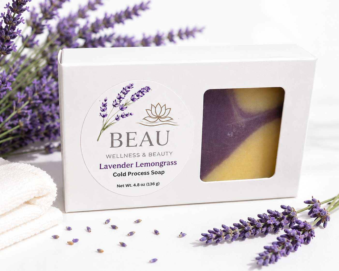 Plant-Based Lavender Lemongrass Cold Process Soap picture