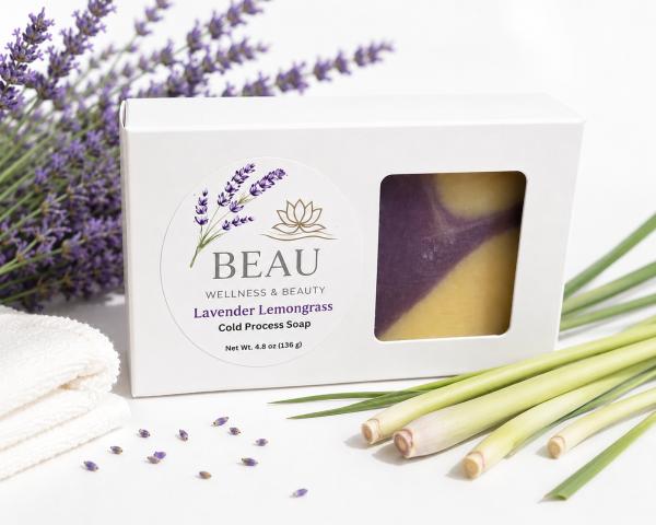 Plant-Based Lavender Lemongrass Cold Process Soap