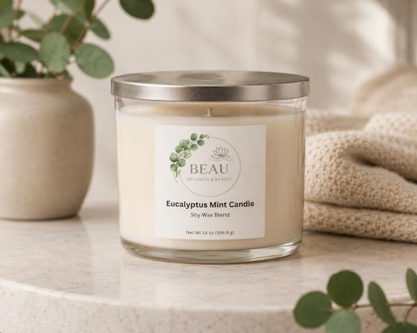 Eucalyptus Mint Soy Blend Candle | 14 oz