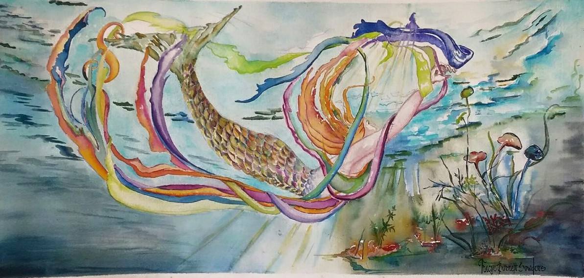 Mermaid 9" x 12" Giclee Print