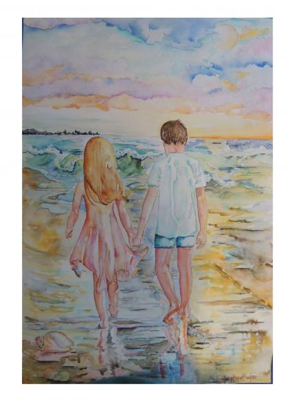 Beachcombers Giclee Print