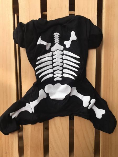 Skeleton dog pajama picture