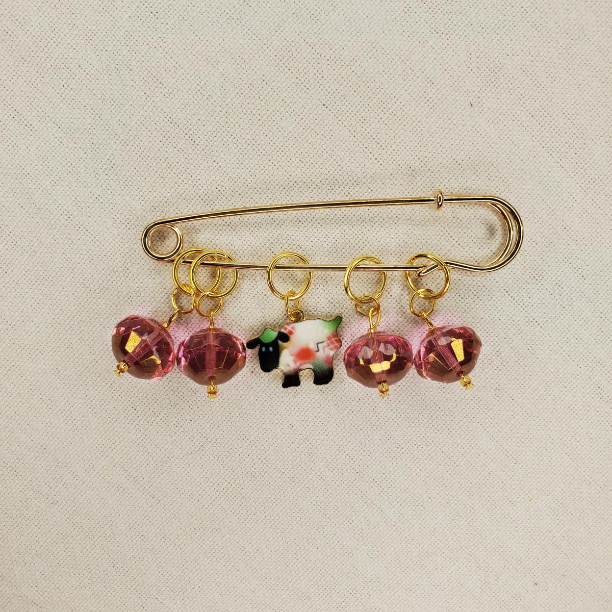 Large pink with multi sheep picture