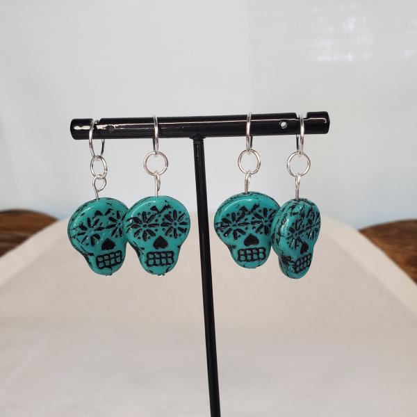 Turquoise sugar skull