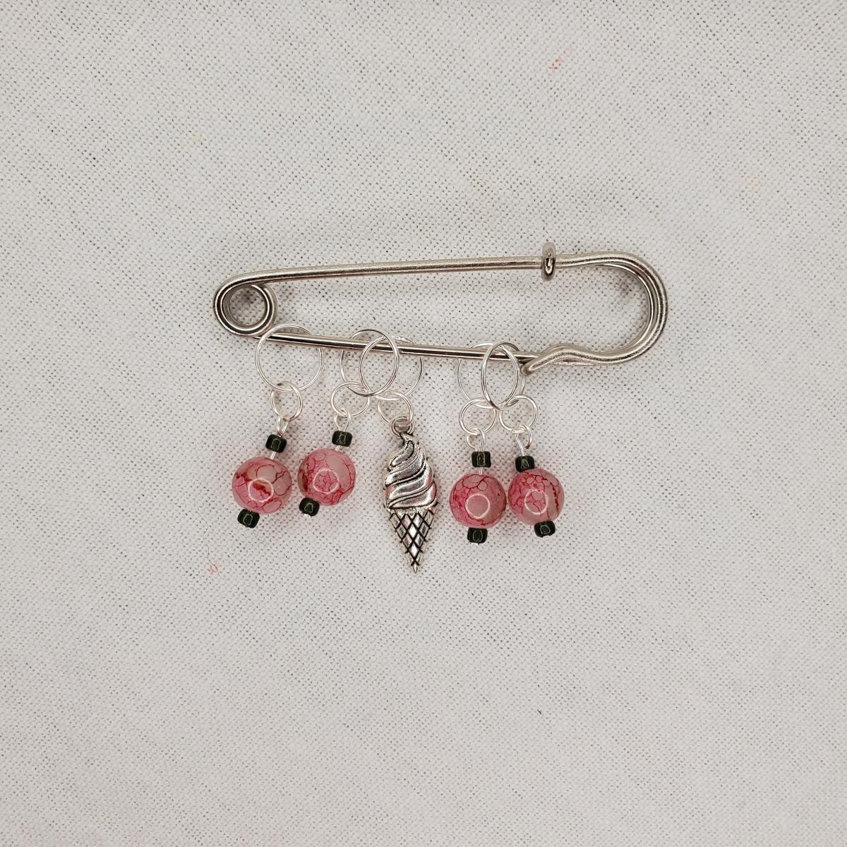 Pink tie dye with Ice cream trinket picture