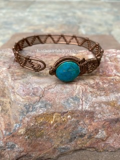 Turquoise copper bracelet picture