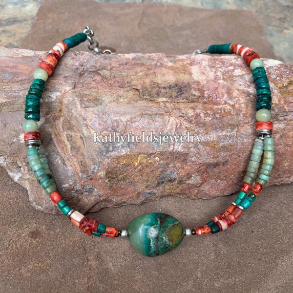 Multi stone necklace picture