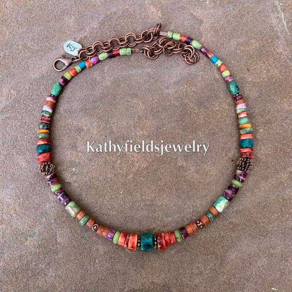 Multi stone necklace picture