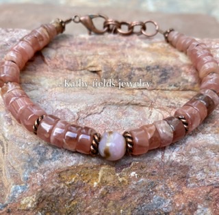 Pink opal bracelet