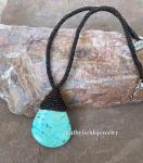 Blue amazonite medallion