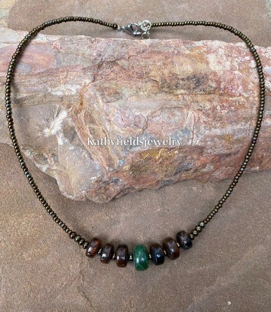 Multi stone necklace picture