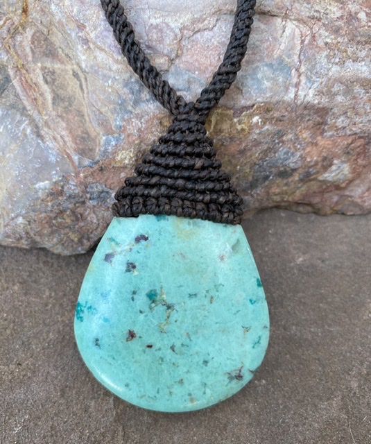 Blue amazonite medallion picture