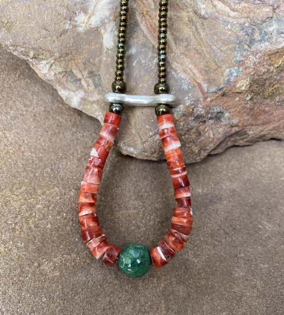 Spiny oyster with turquoise necklace picture