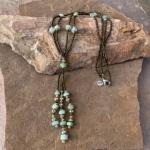 Lariat stone necklace