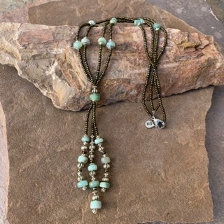 Lariat stone necklace