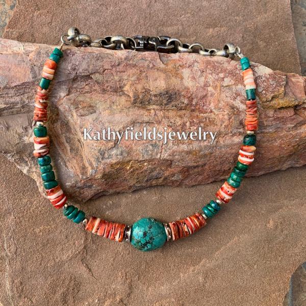 Turquoise charm necklace