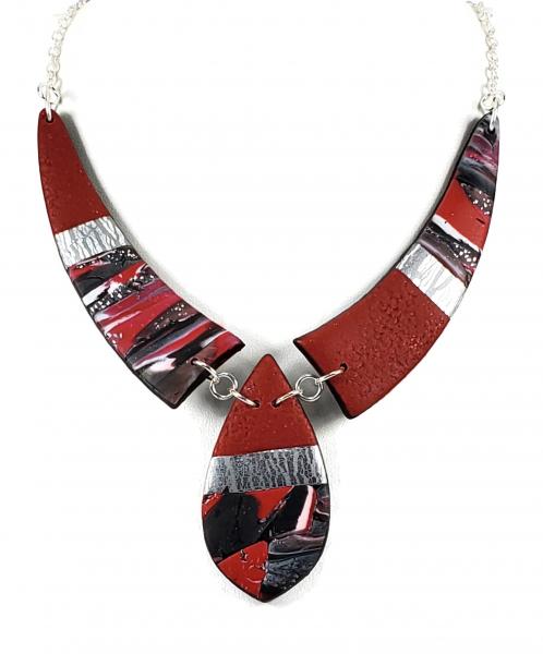 Mosaic 3 Piece Drop Necklace - Red #2 picture