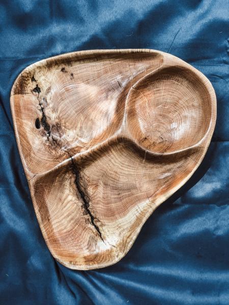 Three Sectioned Oak Platter