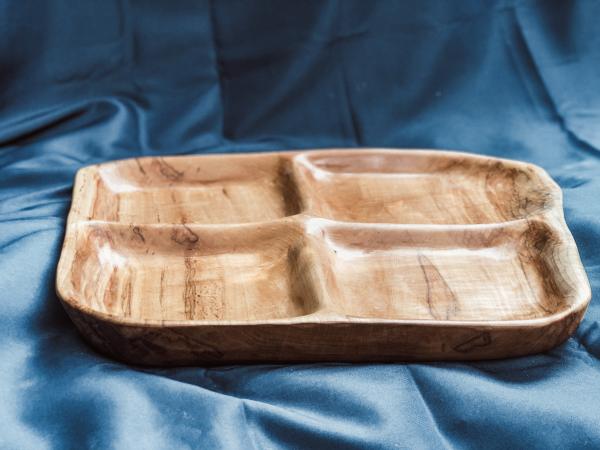 Richland Street Sugar Maple Platter with Four Sections