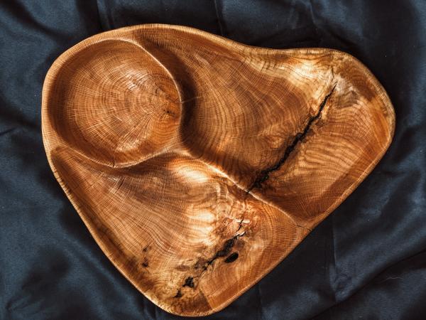 Three Sectioned Oak Platter picture