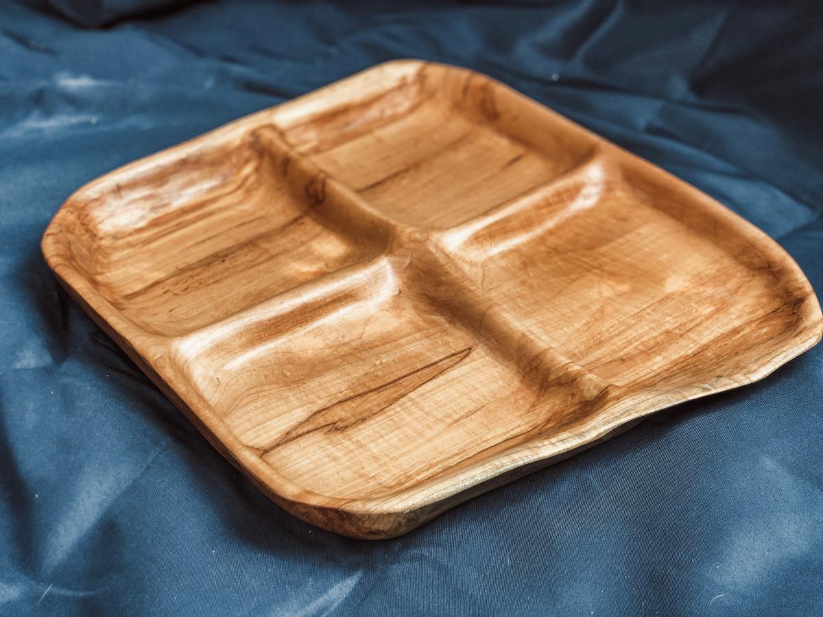 Richland Street Sugar Maple Platter with Four Sections picture