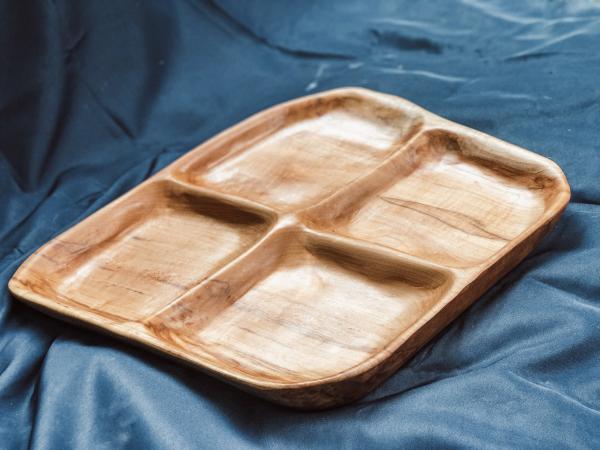 Richland Street Sugar Maple Platter with Four Sections picture