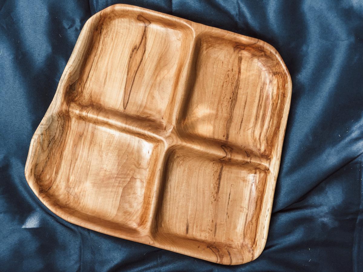 Richland Street Sugar Maple Platter with Four Sections picture