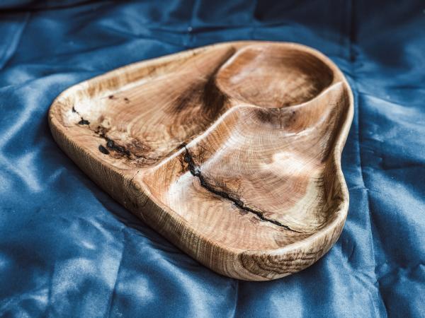 Three Sectioned Oak Platter picture