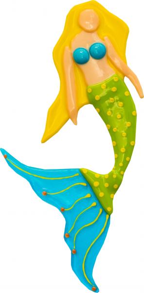 Mermaid - Small - Blond Hair/Green Tail