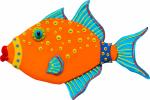 Trigger Fish - Large - Orange